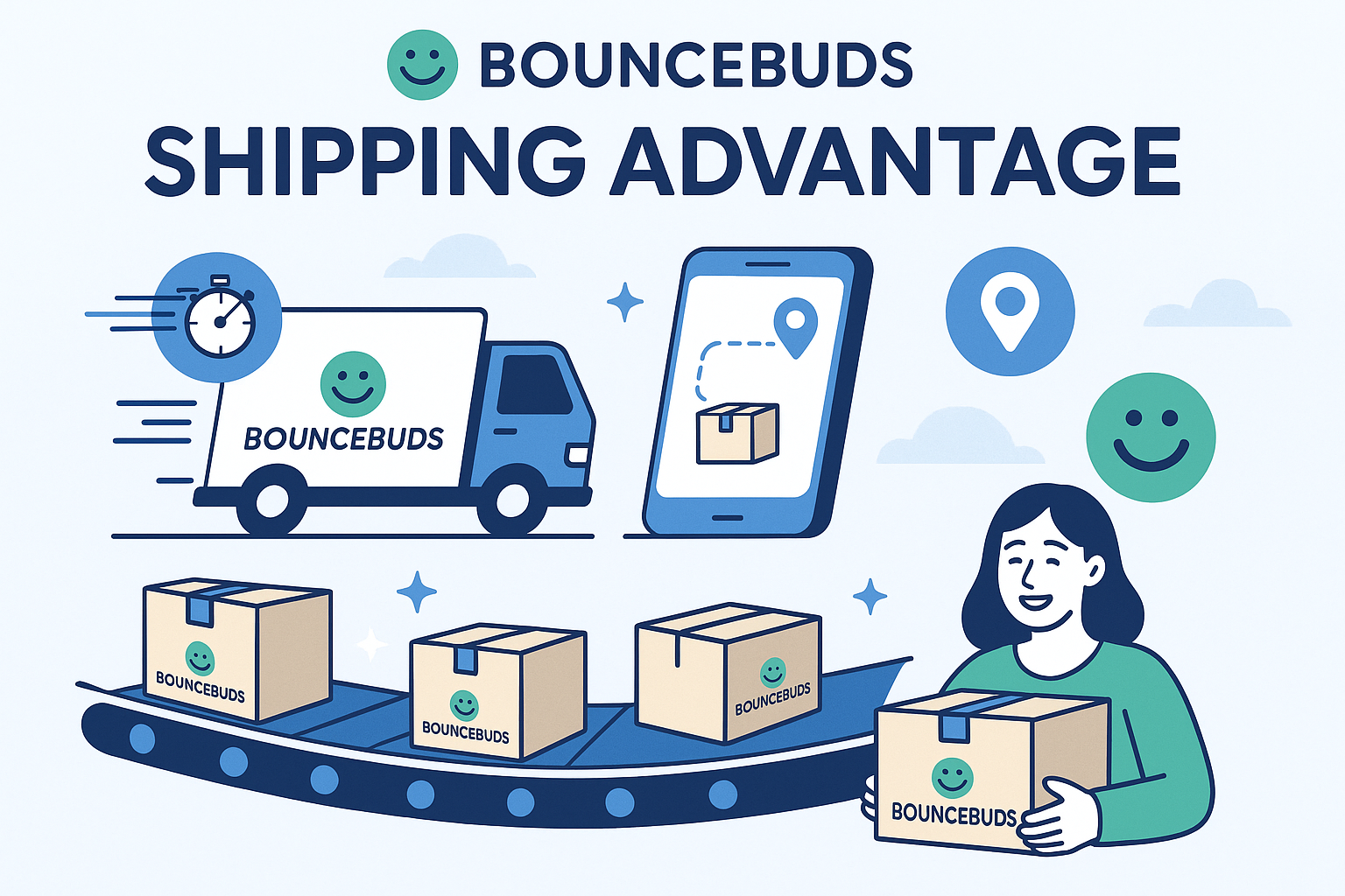 Kargo süreçlerinde hız, güvenilirlik ve maliyet tasarrufu sağlamak isteyen e-ticaret satıcıları için Bouncebuds profesyonel çözümler sunuyor.