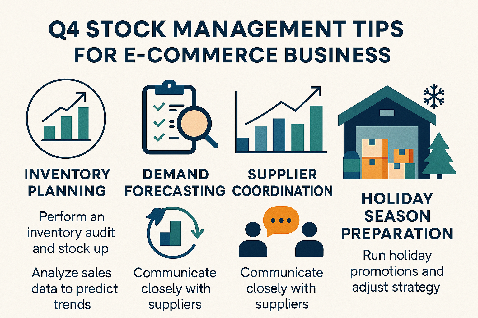 Q4 döneminde başarılı olmak için stok yönetimi ipuçlarını keşfedin. Bouncebuds ile lojistik ve depo çözümleri sayesinde satışlarınızı artırın.